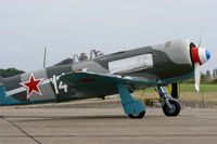 F-AZNN @ LFRH - Yakovlev Yak-11,  Taxiing to holding point, Lann Bihoué Naval Air Base (LFRH - LRT)Open day 2012 - by Yves-Q