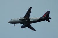 OO-SSV @ EGCC - Brussels Airlines Airbus A319-111 on approach to Manchester Airport . - by David Burrell