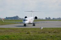 F-HMLC @ LFRB - Bombardier CRJ-1000, Taxiing to boarding area, Brest-Bretagne Airport (LFRB-BES) - by Yves-Q