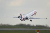 F-HMLM @ LFRB - Canadair Regional Jet CRJ-1000, Take off rwy 07R, Brest-Bretagne Airport (LFRB-BES) - by Yves-Q