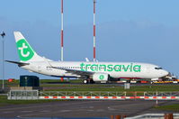 PH-HZJ @ EGSH - Fresh out of the paint shop and in Transavia's new livery. - by Graham Reeve