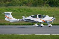 F-HOAA @ LFRB - Diamond DA-40 Diamond Star, Take off rwy 07R, Brest-Bretagne Airport (LFRB-BES) - by Yves-Q