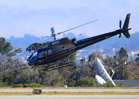 N26CE @ KMRY - KMRY/MRY - Departing Monterey Regional Airport at taking on fuel. This is one nice looking helicopter. - by Tom Vance