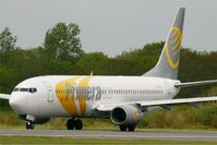 OY-PSE @ LFRB - Boeing 737-809, holding point Rwy 25L, Brest-Bretagne Airport (LFRB-BES) - by Yves-Q