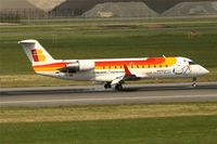 EC-IDC @ LFBO - Canadair Regional Jet CRJ-200ER, Landing Rwy 14R, Toulouse Blagnac Airport (LFBO-TLS) - by Yves-Q