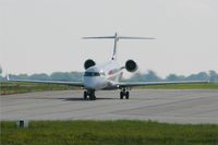 F-GRZO @ LFRB - Canadair Regional Jet CRJ-702, Taxiing to boarding area, Brest-Bretagne Airport (LFRB-BES) - by Yves-Q