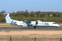 G-JECG @ LFRB - De Havilland Canada DHC-8-402Q Dash 8, Landing rwy 07R, Brest-Bretagne airport (LFRB-BES) - by Yves-Q