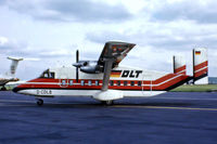 D-CDLB @ EDDR - D-CDLB   Short SD-330 [SH3016] (DLT} Saarbrucken~D 02/05/1981. From a slide. - by Ray Barber