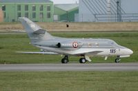 185 @ LFRJ - Dassault Falcon 10 MER, Taxiing after landing Rwy 26, Landivisiau Naval Air Base (LFRJ) - by Yves-Q