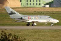 32 @ LFRJ - Dassault Falcon 10 MER, Taxiing after landing Rwy 26, Landivisiau Naval Air Base (LFRJ) - by Yves-Q