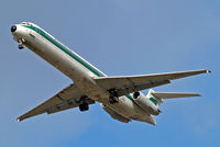 I-DACS @ EGLL - McDonnell-Douglas DC-9-82 [53053] (Alitalia) Home~G 28/03/2010. On approach 27R. - by Ray Barber