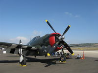 N3395G @ CMA - 1942 Republic P-47G THUNDERBOLT, Pratt & Whitney R-2800 DOUBLE WASP 2,300 Hp, four-blade prop. A treat to see-Very few still flying! - by Doug Robertson