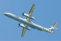 G-ECOJ @ LFRB - De Havilland Canada DHC-8-402Q Dash 8, Take off rwy 25L, Brest-Bretagne airport (LFRB-BES) - by Yves-Q