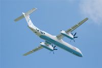 G-ECOR @ LFRB - De Havilland Canada DHC-8-402Q Dash 8, Take off rwy 07R, Brest-Bretagne Airport (LFRB-BES) - by Yves-Q