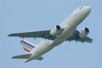 F-GPMA @ LFRB - Airbus A319-113, Take off rwy 07R, Brest-Bretagne Airport (LFRB-BES) - by Yves-Q