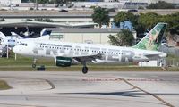 N926FR @ FLL - Frontier Domino the Deer Fawn A319