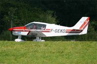 F-GEKO @ LFRB - Robin DR-400-120 Dauphin, Landing rwy 25L, Brest-Bretagne airport (LFRB-BES) - by Yves-Q
