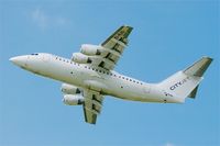 EI-RJD @ LFRB - BAe Avro 146 RJ-85, Take off rwy 25L, Brest-Bretagne airport (LFRB-BES) - by Yves-Q