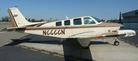 N6666N @ KRHV - A cool transient Beechcraft Bonanza 36 parked at Nice Air. - by Chris L.