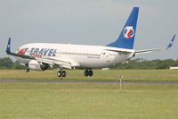 HA-LKG @ LFRB - Boeing 737-8CX, Landing rwy 25L, Brest-Bretagne airport (LFRB-BES) - by Yves-Q