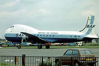 G-ASKN @ EGMC - Aviation Traders ATL-98 Carvair [13] (British Air Ferries) Southend~G 03/07/1974. From a slide. - by Ray Barber