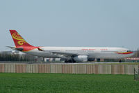 B-6529 @ EBBR - Airbus A330-343 of Hainan Airlines taxying at Zaventem airport, Brussels, Belgium. - by Van Propeller