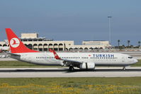 TC-JHE @ LMML - B737-800 TC-JHE Turkish Airlines - by Raymond Zammit