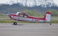 G-ASIT @ EGFH - Visiting classic Cessna 180.  - by Roger Winser