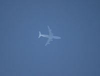 D-AIGT - Lufthansa A340-300 flying 32,000 ft from ORD - DUS over Livonia Michigan