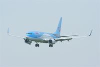 OO-JAY @ LFRB - Boeing 737-8K5, Short approach rwy 25L, Brest-Bretagne airport (LFRB-BES) - by Yves-Q