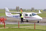 G-TECB @ EGBN - 2013 Tecnam P-2006T, c/n: 122 - refuelling at Nottingham Tollerton - by Terry Fletcher