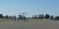 N3724H @ KRHV - Squadron 2's local 1982 Beechcraft Duchess taxing down to runway 31R while a local Baron 55 taxis behind it. Not too often do you get two twins in one picture at Reid Hillview. Photo taken at Reid Hillview Airport, CA. - by Chris L.