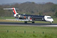 F-HMLK @ LFRB - Canadair CRJ-1000, Take off rwy 07R, Brest-Bretagne airport (LFRB-BES) - by Yves-Q