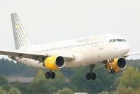 EC-KDX @ LFRN - Airbus A320-216, On final rwy 10, Rennes St Jacques airport (LFRN-RNS) - by Yves-Q