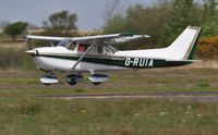 G-RUIA @ EGFH - Resident Reims/Cessna Skyhawk operated by Cambrian Flying Club touch and go Runway 22. - by Roger Winser