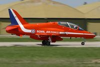 XX325 @ LFMY - Royal Air Force Red Arrows Hawker Siddeley Hawk T.1, Landing rwy 34, Salon de Provence Air Base 701 (LFMY) Open day 2013 - by Yves-Q