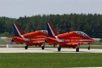 XX311 @ LFMY - Royal Air Force Red Arrows Hawker Siddeley Hawk T.1, Take-off Rwy 34, Salon de Provence Air Base 701 (LFMY) Open day 2013 - by Yves-Q