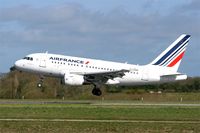 F-GUGK @ LFRB - Airbus A318-111, On final rwy 25L, Brest-Bretagne airport (LFRB-BES) - by Yves-Q
