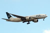 AP-BGL @ EGLL - Boeing 777-240ER [33777] (Pakistan International Airlines) Home~G 15/07/2014. On approach 27L. - by Ray Barber