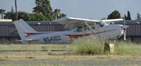N54102 @ KRHV - A local 1981 Cessna 172P landing on runway 31R. Those darn weeds always get in the way of my best shots. - by Chris Leipelt