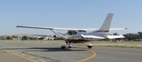 N279TW @ KRHV - A local Cessna 182 Turbo taxing down Z for a VFR departure. - by Chris Leipelt