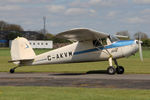G-AKVM @ EGBR - Cessna 120 at The Real Aeroplane Club's Auster Fly-In, Breighton Airfield, May 4th 2015. - by Malcolm Clarke