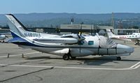 N469MA @ KSQL - A Mitsubishi MU-2B parked on the transient ramp San Carlos Airport, San Carlos, CA. - by Chris Leipelt