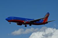 N8319F @ KLAS - Southwest Airlines, is here on short finals at Las Vegas Int'l(KLAS) - by A. Gendorf