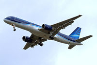 4K-AZ11 @ EGLL - Boeing 757-22L [29305] (Azerbaijan Airlines) Home~G 18/08/2014. On approach 27R. - by Ray Barber