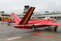 N216DM @ EBAW - Former Red Devils acrobatic team MT-5/ N216DM on display together
with the 4 Siai-Marchetti SF260M's of the current Red Devils team. - by Raymond De Clercq