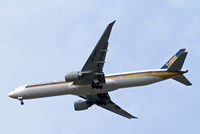 9V-SWG @ EGLL - Boeing 777-312ER [34572] (Singapore Airlines) Home~G 24/09/2009. On approach 27R. - by Ray Barber