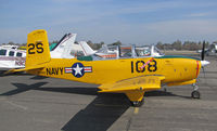 N45TB @ KTLR - Gooney Bird Group (Templeton, CA) T-34B in NAS Saufley Field, FL markings (2S-108 BuAer 140901) in for International Ag Expo 2014 - by Steve Nation