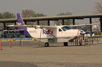N844FE @ KVIS - FedEx Cessna 208B small package carrier ready to return to LA - by Steve Nation
