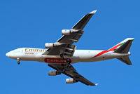 OO-THC @ EGLL - Boeing 747-4HAERF [35235] (Emirates Airlines) Home~G 04/03/2015. On approach 27R. - by Ray Barber